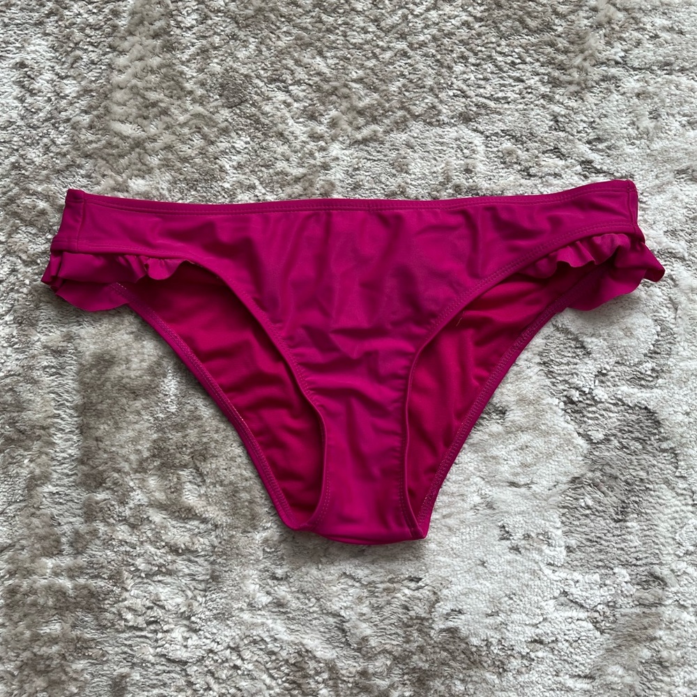 Xhilaration Fuschia Ruffle Bikini Bottom
